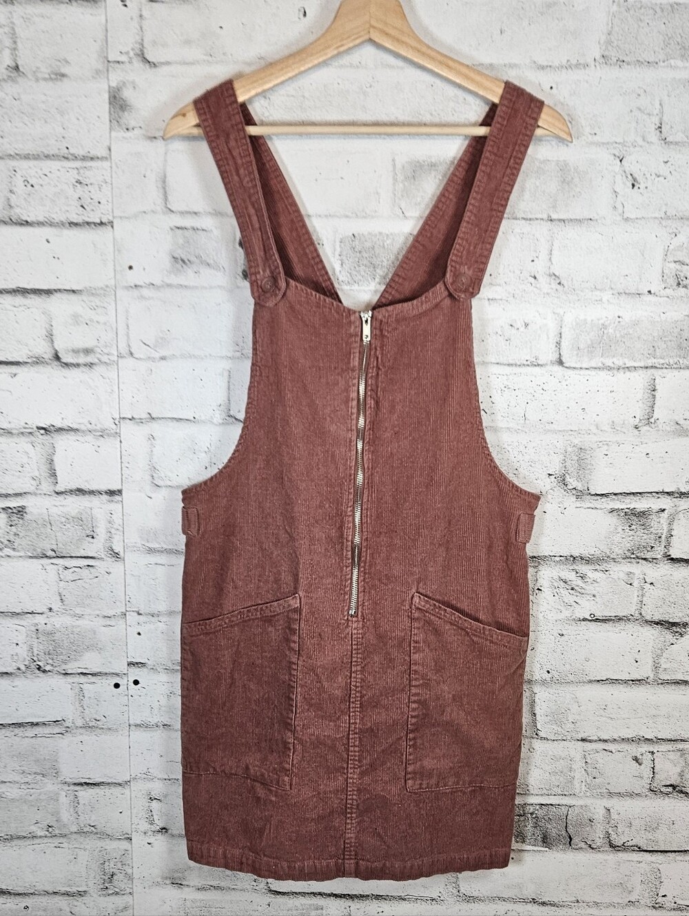 Wild Fable Rust Corduroy Overall Mini Dress Pinafore Jumper Size XL